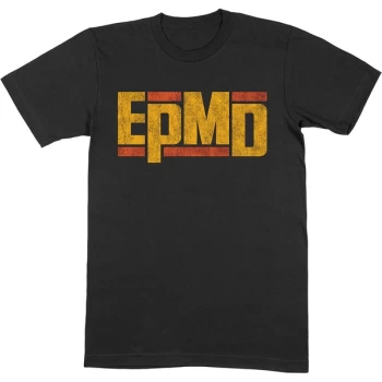 Image of EPMD - Distressed Classic Logo Unisex Large T-Shirt - Black