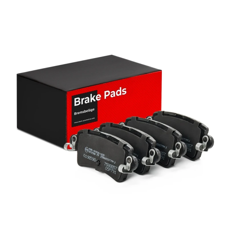 Image of STARK SKBP-0010167 Brake pad set Rear Axle, not prepared for wear warning indicator, with anti-squeak plate Brake Pad Set,disc brake (402)