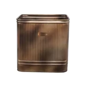 Ivyline Outdoor Hampton Square Metal Planter 35cm - Copper