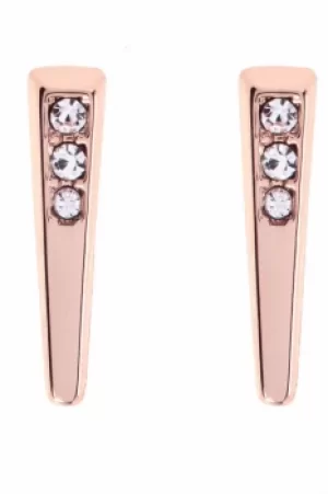 Ladies Karen Millen Rose Gold Plated Crystal Shard Earrings KMJ1020-24-02