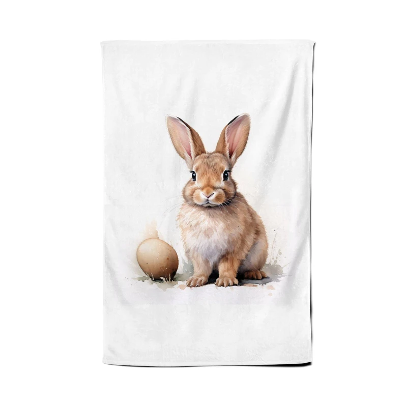 Image of Warren Reed - Designer A Watercolour Easter Bunny Tea Towel Multicolor Unisex
