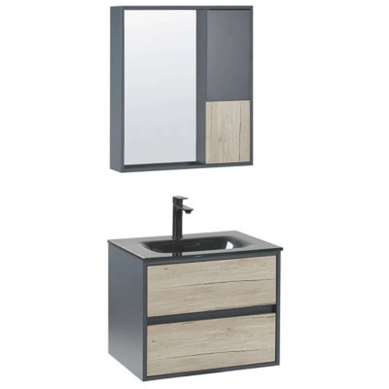 Image of Beliani Bathroom Vanity Set Teruel Grey