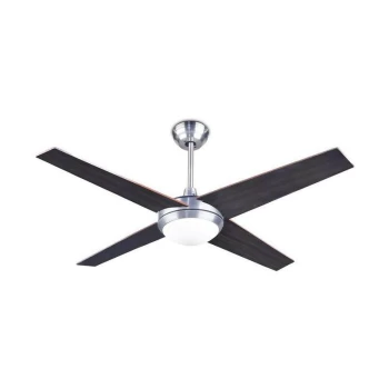 image of Leds-c4 Lighting - Leds-C4 Hawai 1 Light Ceiling Fan Satin Nickel