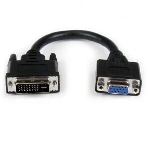 image of StarTech 8" DVI to VGA Cable Adapter DVI I Male to VGA Female