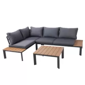 Image of Charles Bentley Polywood & Steel Lounge Set With Recliner