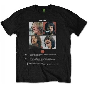 Image of The Beatles - Let it Be 8 Track Mens X-Large T-Shirt - Black