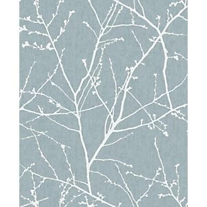 image of Superfresco Easy Innocence Duck Egg Blue Fabric Effect Wallpaper - 10m