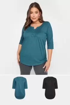 Image of Pintuck Henley Tops