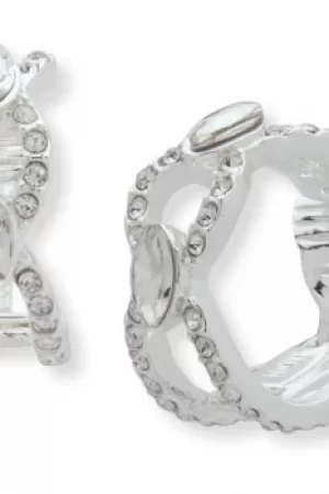 Image of Anne Klein Jewellery Pave Set Clip-On Hoop Earrings JEWEL 60474325-G03