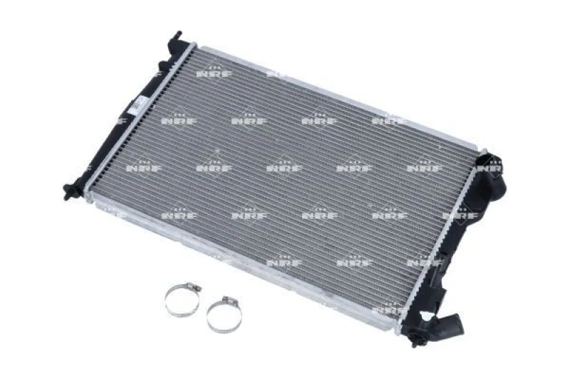 Image of NRF 509602 Engine radiator EASY FIT Brazed cooling fins, Aluminium, with mounting parts Aluminium Radiator,engine cooling (470)