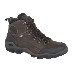 Image of IMAC Mens All Terrain Waterproof Lace Leather Ankle Boots (9 UK) (Dark Brown)