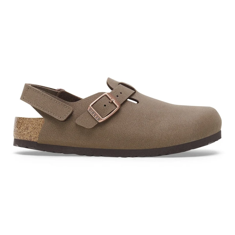 Image of Birkenstock Clogs Birkenstock Tokio AS Birko-Flor Birkibuc Gris Unisex 36 Etroit