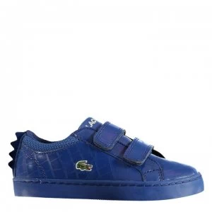 Image of Lacoste Straight Set V2 Trainers - Blue Croc