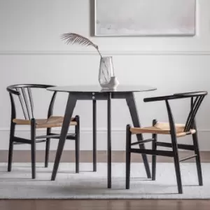 Image of Brea Round Dining Table Black