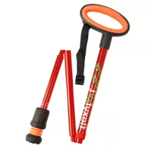 Image of Flexyfoot Premium Oval Handle Walking Stick - Red - Folding