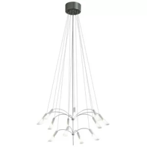 image of Linea Verdace Roundabout 12 Light Pendant Ceiling Light Satin Nickel