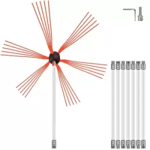 Image of VEVOR Flexible Chimney Cleaning Rods, 26FT Chimney Sweep Rods, Nylon Sooteater Chimney Cleaning Kit, Flexible Brush Head Chimney Sweeping Rods Easy Co