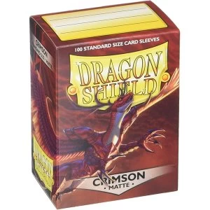 Image of Dragon Shield Crimson Matte Card Sleeves - 100 Sleeves
