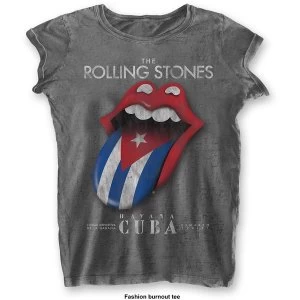Image of The Rolling Stones - Havana Cuba Ladies XX-Large T-Shirt - Grey