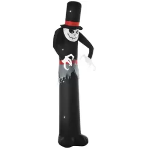 image of Outsunny 10ft Inflatable Halloween Skinny Ghost Blow-up Outdoor Display W/ LED Lights