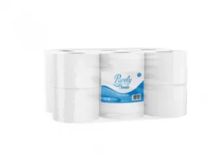 Image of ValueX Micro Mini Toilet Roll 2 Ply Recycled 120 Metres (Pack 24) PS11