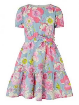Image of Monsoon Girls S.E.W. Octavia Linen Dress - Blue
