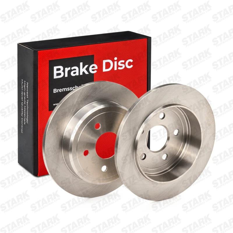 Image of STARK SKBD-0022213 Brake disc Rear Axle, solid, Cast Iron, Uncoated, Untreated, without bolts/screws Cast Iron Brake Disc (82)