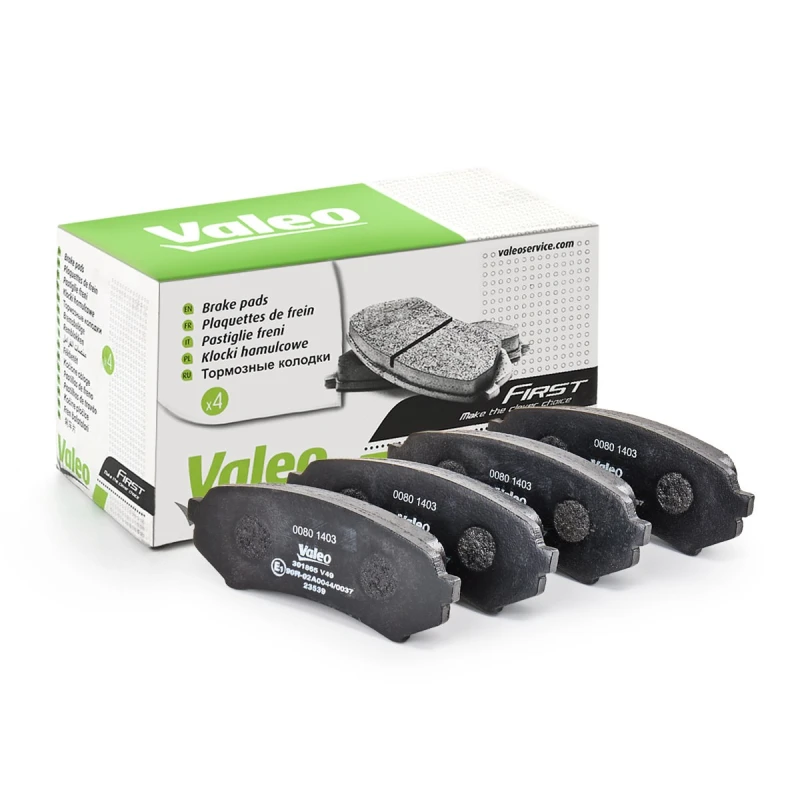 Image of VALEO 301865 Brake pad set Rear Axle, without integrated wear sensor, FIRST, without anti-squeak plate Brake Pad Set,disc brake (402)