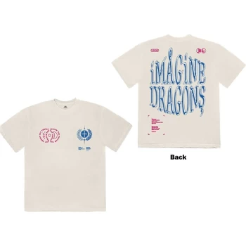 Image of Imagine Dragons - Lyrics Unisex Large T-Shirt - White