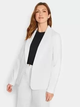 Image of Long Tall Sally White Linen Jacket, White, Size 22-24, Women