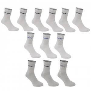 image of Donnay Crew Socks 12 Pack Childrens - White