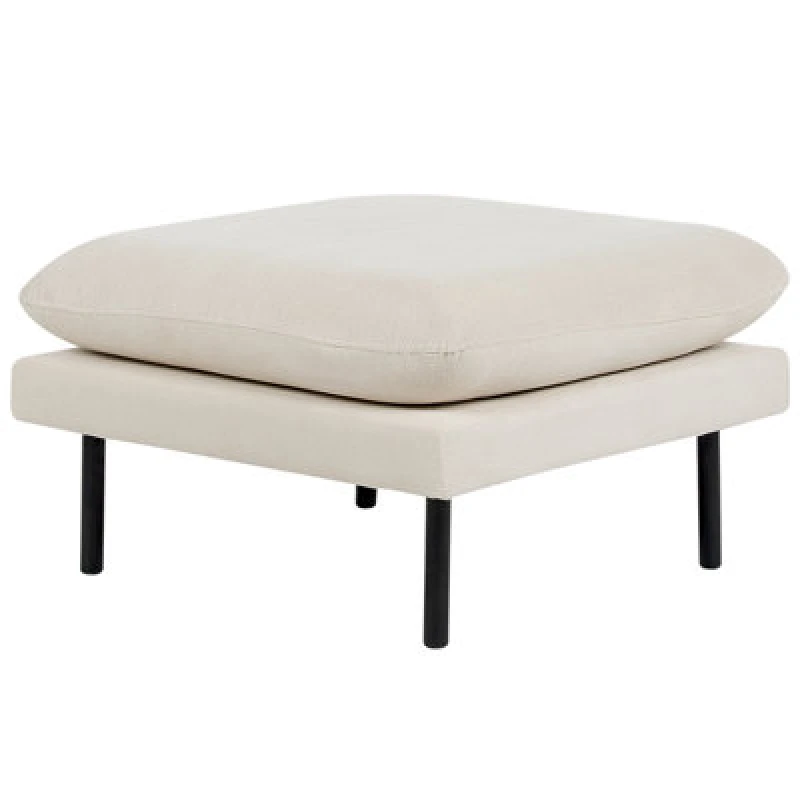 Image of Beliani Ottoman Vinterbro Fabric Light Beige