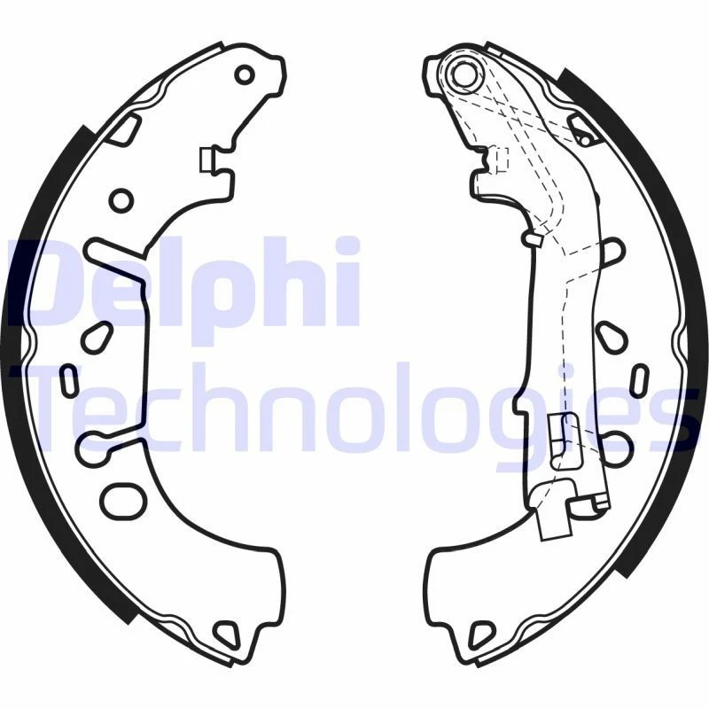 Image of DELPHI Brake Shoe Set DELPHI LS1981