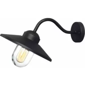 image of Loops - Outdoor IP44 Wall Light Sconce Black LED E27 60W Bulb Outside External d01606