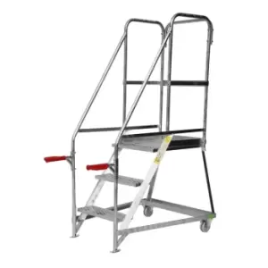 Image of GPC Industries Ltd Fort Tilt N Push Steps 3 Tread - Galvanised BS EN 131 Profess