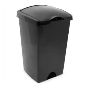 Addis 50L lift Up Lid Bin, Black