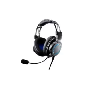 Image of Audio-Technica ATH-G1 headphones/headset Wired Head-band Gaming Black Blue