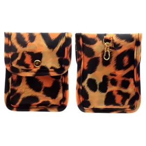 image of Animal Print Leopard Print Face Covering & Hand Sanitiser Pouch