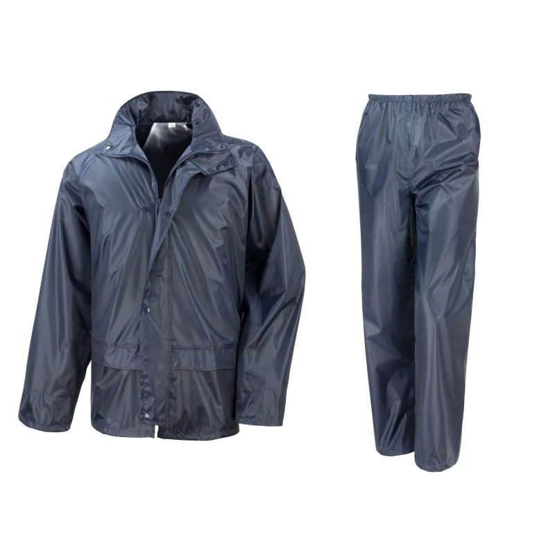 Image of Result Result Men Core Rain Suit (Trousers And Jacket Set) in Navy Size: Medium Navy M Male 5055747663136