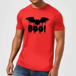 Image of Boo Bat Mens T-Shirt - Red - L