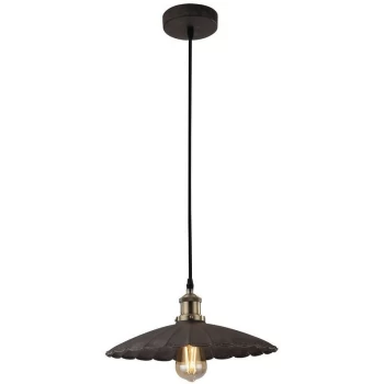 Image of Fan Europe Lighting - Fan Europe GREASE Dome Pendant Ceiling Light Rust 25x8cm