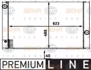 Image of x1 Behr Heat Exchanger 8MK376718-001 Genuine replacement part for Car Made in DE