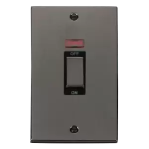 Image of Click Scolmore Deco Ingot 2 Gang 45A 2 Pole Neon Switch - VPBN503BK