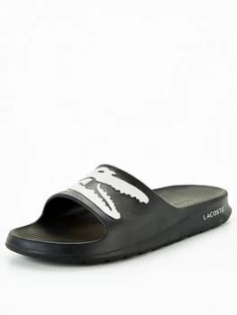 image of Lacoste Croco 2.0 Sliders - Black, Size 10, Men