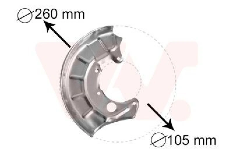 Image of VAN WEZEL Brake disc backing plate VAN WEZEL 5880372