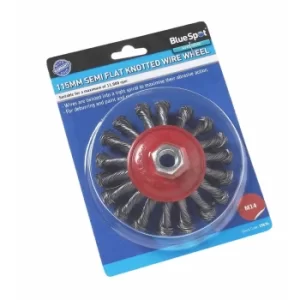 Image of 115MM (4.5") M14 Semi-flat Twist Knot Wire Wheel Brush