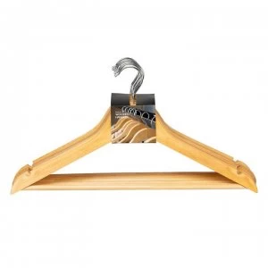 image of Stanford Home 8 Pack Wooden Hangers - Wood