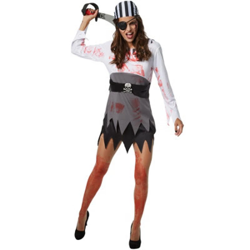 Image of Tectake Scary Female Pirate 302250 - Black/white S