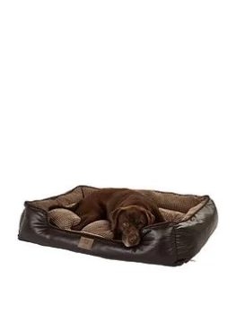 Image of Bunty Tuscan Faux Leather Pet Bed Brown Extra Large - Extra Large