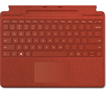 image of MICROSoft Surface Pro Signature Typecover - Alcantara Poppy Red, Red